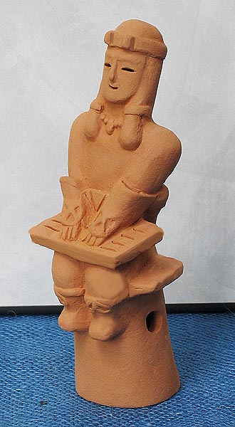 夢職人の琴を弾く男の埴輪